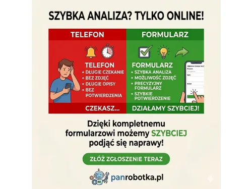 Formularz zgłoszenia robótki = szybsza naprawa